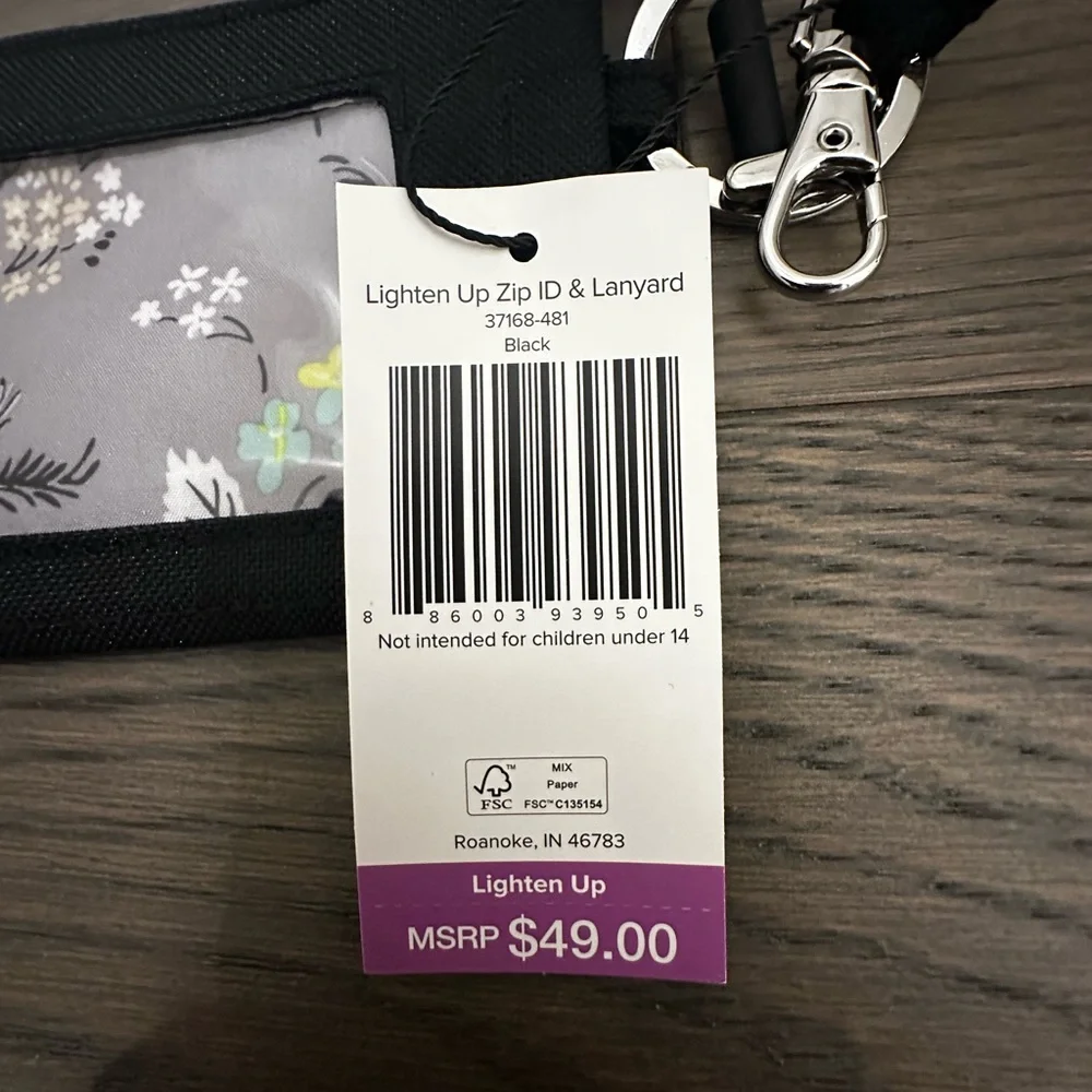 Vera Bradley Zip ID case with matching lanyard NWT - Picture 5 of 5